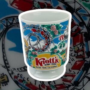 RARE Vintage 1970s Knotts Berry Farm Pedestal Mug Theme Park Japan Retired Rides